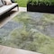 Homeroots 5' X 8' Olive Green And Gray Abstract Washable Indoor Outdoor Area Rug 581768 - alternate 1