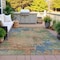 Homeroots 9' X 12' Denim Blue Beige And Copper Abstract Washable Indoor Outdoor Area Rug 630733 - alternate 5