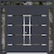 Vdomdoors Metal Double Doors Deux 1105 Gray Graphite Mirrored Glass 2 Sidelights and Top Transom Entry Modern DEUX1105DEXD-GRE-W12+72+12xH80+12-RH-I - alternate 1