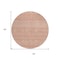 Homeroots 8' Salmon And Ivory Round Chevron Washable Indoor Outdoor Area Rug 612294 - alternate 6