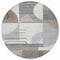 Homeroots 8' Taupe Gray And Ivory Round Geometric Washable Indoor Outdoor Area Rug 618000 - alternate 5