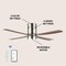 Jonathan Y Theo 52" 1-Light Contemporary Minimalist Iron/Acrylic Mobile-App/Remote-Controlled 6-Speed Integrate JYL9716A - alternate 13