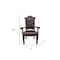 Homeroots Set of Two Tufted Brown and Redwood Upholstered Faux Leather And Solid Wood Dining Arm Chairs, 2PK 573370 - alternate 3
