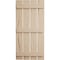 Ekena Millwork Rustic Four Board Spaced Board-n-Batten Hand Hewn Faux Wood Shutters, 23 1/2W x 60H, PR SHUBSS23X60HHPR - alternate 12