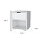 Homeroots 20" White Wood One Drawer Nightstand 553688 - alternate 10