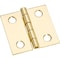National Hardware 1'' x 1'' Brass Medium Decorative Hinge, 4PK N211-334 - alternate 1