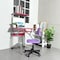Homeroots Purple and Black Adjustable Height Swivel Rolling Office Chair 568078 - alternate 5