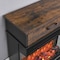 Edendirect 25 in. Freestanding with 3-Sided glass Electric Fireplace in Brown ZR-W1769134114 - alternate 3