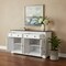 Homeroots Modern Farm Brown And White Two Door Buffet Server 388250 - alternate 6