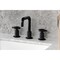 Kingston Brass Widespread Bathroom Faucet with Push Pop-Up Drain, Matte Black KS1410RNK - alternate 3