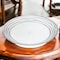 Homeroots Clear Four Piece Round Swirl Acrylic Service For Four Dinner Plate Set 520897 - alternate 7