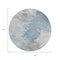 Homeroots 8' Sky Blue Gray And Ivory Round Abstract Washable Indoor Outdoor Area Rug 617421 - alternate 6