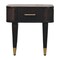 Homeroots 18" Brown Solid Wood Two Drawer Nightstand 701717 - alternate 1