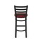 Holland Bar Stool Co 25" Stationary Counter Stool, Black Wrinkle, Graph Ruby Seat 40025BW016 - alternate 7