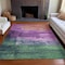 Homeroots 3' X 5' Purple Salmon And Green Abstract Washable Indoor Outdoor Area Rug 610955 - alternate 6