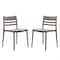 Flash Furniture Bridgeport Stacking Patio Chairs w/Slatted Backrest, All-Weather Resin Chairs, Gray, 2PK 2-DHF-317-APP-GRY-GG - alternate 1