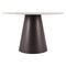 Homeroots 48" Beige and Black Wood and Steel Faux Terrazzo Round Top Dining Table 572230 - alternate 6