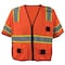 Ironwear Two-Tone Hi-Vis Safety Vest w/Sleeves M Class 3 , Zipper 7 Pockets 1296-OZ-RD-MD - alternate 1