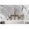 Kingston Brass Bridge Kitchen Faucet with Brass Sprayer, Antique Brass KS2333TKL - alternate 4