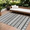 Homeroots 10' X 14' Gray Charcoal And Silver Quatrefoil Washable Indoor Outdoor Area Rug 583227 - alternate 1