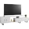 Leisuremod Avery TV Stand with MDF Cabinet and Powder Coated Steel Legs, White ATS69W - alternate 1