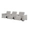 Homeroots 136" Light Gray Top Grain Leather Reclining Metal USB Sofa 720315 - alternate 7