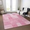 Homeroots 9' X 12' Pink And Blush Striped Washable Indoor Outdoor Area Rug 581663 - alternate 5