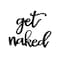 Homeroots Black Metal Get Naked Wall Sign 396781 - alternate 1