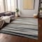 Homeroots 3' X 5' Gray Ivory And Beige Striped Washable Indoor Outdoor Area Rug 597325 - alternate 7