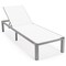 Leisuremod Marlin Patio Chaise Lounge Chair with Grey Aluminum Frame, White, 2PK MLGR-77W2 - alternate 9