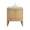 James Martin Vanities Hudson 30" Single Vanity, Light Natural Oak w/ 3 CM Ethereal Noctis Silestone Top 435-V30-LNO-3ENC - alternate 1