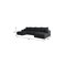 Homeroots 135" Black Corduroy Modular Compression Foam Sofa With Ottoman And Toss Pillows 712945 - alternate 5