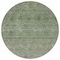Homeroots 8' Olive Green And Beige Round Floral Washable Indoor Outdoor Area Rug 605731 - alternate 4