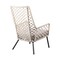 Homeroots 26" Gray Metal Outdoor Dining Chair with Gray Cushion 490230 - alternate 5