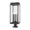 Z-Lite Nova 4 Light Outdoor Pier Mounted Fixture, Black/Clear, 10.5 In W x 29.5 In H 5018PHBR-533PM-BK - alternate 1