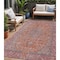 Homeroots 5' X 8' Orange And Red Medallion Washable Indoor Outdoor Area Rug 616281 - alternate 1