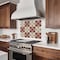 Homeroots 5" x 5" Brown And Gold Vinyl Arabesque Peel And Stick Removable Tiles 569313 - alternate 6