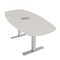 Skutchi Designs Arc Boat Conference Table With Power, 36 in W, 72 in L HAR-ABOT-36X72-T-K458-ESIL - alternate 1