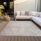 Homeroots 5' X 8' Beige And Brown Abstract Washable Indoor Outdoor Area Rug 596987 - alternate 6
