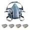3M Half Mask Respirator Kit:  4 Chemical Cartridges Included, AG/OV, Yellow Color, 7500 Series, Size M 3PB40-4AD98 - alternate 1