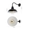 Jonathan Y Aurora 12.25" 1-Light Farmhouse Industrial Iron LED Gooseneck Arm Outdoor Sconce, Black JYL7613B - alternate 7