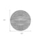 Homeroots 8' Silver Gray And Charcoal Round Striped Washable Indoor Outdoor Area Rug 578000 - alternate 6
