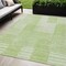 Homeroots 5' X 8' Artichoke Green And Mint Green Striped Washable Indoor Outdoor Area Rug 581630 - alternate 1
