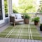 Homeroots 10' X 14' Green Black And Ivory Plaid Washable Indoor Outdoor Area Rug 596338 - alternate 6