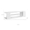 Homeroots 15.75in X 59in X 15.75in White Clear Hollow Core Tempered Glass TV Stand 333255 - alternate 4