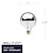 Bulbrite 60-Watt G40 Incandescent Light Bulb Medium Base (E26) Half Chrome 2700K, 6PK 862026 - alternate 11