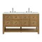 James Martin Vanities Breckenridge 60 in. Double Vanity, Light Natural Oak, w/ 3 CM Ethereal Noctis Quartz Top 330-V60D-LNO-3ENC - alternate 1