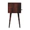 Homeroots 22" Walnut Solid Wood Square One Drawer Nightstand 651539 - alternate 15