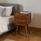 Homeroots 22" Brown Solid Wood Two Drawer Nightstand 642276 - alternate 7