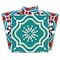 Homeroots 7" X 7" Turq And Terra Cotta Scroll Peel And Stick Removable Tiles 390866 - alternate 4